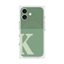 プレミアムスクエアケース with MagSafe［ オリジナル - initial two tone - K green ］