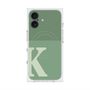プレミアムスクエアケース with MagSafe［ オリジナル - initial two tone - K green ］