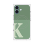 プレミアムスクエアケース with MagSafe［ オリジナル - initial two tone - K green ］