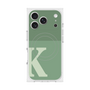 プレミアムスクエアケース with MagSafe［ オリジナル - initial two tone - K green ］