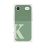 プレミアムスクエアケース with MagSafe［ オリジナル - initial two tone - K green ］