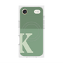 プレミアムスクエアケース with MagSafe［ オリジナル - initial two tone - K green ］