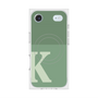 プレミアムスクエアケース with MagSafe［ オリジナル - initial two tone - K green ］