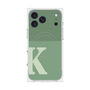 プレミアムスクエアケース with MagSafe［ オリジナル - initial two tone - K green ］