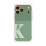 プレミアムスクエアケース with MagSafe［ オリジナル - initial two tone - K green ］