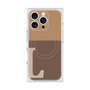 プレミアムスクエアケース with MagSafe［ オリジナル - initial two tone - L brown ］