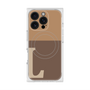 プレミアムスクエアケース with MagSafe［ オリジナル - initial two tone - L brown ］