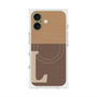 プレミアムスクエアケース with MagSafe［ オリジナル - initial two tone - L brown ］