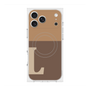 プレミアムスクエアケース with MagSafe［ オリジナル - initial two tone - L brown ］