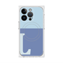 プレミアムスクエアケース with MagSafe［ オリジナル - initial two tone - L blue ］