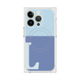プレミアムスクエアケース with MagSafe［ オリジナル - initial two tone - L blue ］
