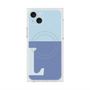 プレミアムスクエアケース with MagSafe［ オリジナル - initial two tone - L blue ］