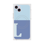 プレミアムスクエアケース with MagSafe［ オリジナル - initial two tone - L blue ］