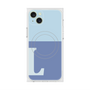 プレミアムスクエアケース with MagSafe［ オリジナル - initial two tone - L blue ］