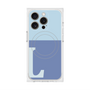 プレミアムスクエアケース with MagSafe［ オリジナル - initial two tone - L blue ］