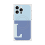 プレミアムスクエアケース with MagSafe［ オリジナル - initial two tone - L blue ］