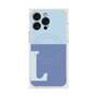 プレミアムスクエアケース with MagSafe［ オリジナル - initial two tone - L blue ］
