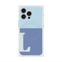 プレミアムスクエアケース with MagSafe［ オリジナル - initial two tone - L blue ］