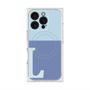 プレミアムスクエアケース with MagSafe［ オリジナル - initial two tone - L blue ］