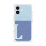 プレミアムスクエアケース with MagSafe［ オリジナル - initial two tone - L blue ］