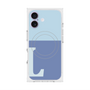プレミアムスクエアケース with MagSafe［ オリジナル - initial two tone - L blue ］