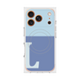 プレミアムスクエアケース with MagSafe［ オリジナル - initial two tone - L blue ］