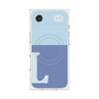 プレミアムスクエアケース with MagSafe［ オリジナル - initial two tone - L blue ］