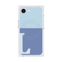 プレミアムスクエアケース with MagSafe［ オリジナル - initial two tone - L blue ］