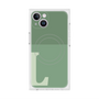 プレミアムスクエアケース with MagSafe［ オリジナル - initial two tone - L green ］