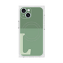 プレミアムスクエアケース with MagSafe［ オリジナル - initial two tone - L green ］