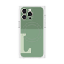 プレミアムスクエアケース with MagSafe［ オリジナル - initial two tone - L green ］