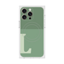 プレミアムスクエアケース with MagSafe［ オリジナル - initial two tone - L green ］