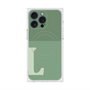 プレミアムスクエアケース with MagSafe［ オリジナル - initial two tone - L green ］