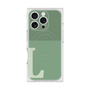 プレミアムスクエアケース with MagSafe［ オリジナル - initial two tone - L green ］