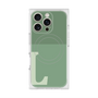 プレミアムスクエアケース with MagSafe［ オリジナル - initial two tone - L green ］