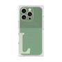 プレミアムスクエアケース with MagSafe［ オリジナル - initial two tone - L green ］