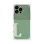 プレミアムスクエアケース with MagSafe［ オリジナル - initial two tone - L green ］