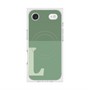 プレミアムスクエアケース with MagSafe［ オリジナル - initial two tone - L green ］
