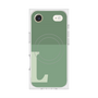 プレミアムスクエアケース with MagSafe［ オリジナル - initial two tone - L green ］