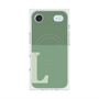 プレミアムスクエアケース with MagSafe［ オリジナル - initial two tone - L green ］