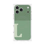 プレミアムスクエアケース with MagSafe［ オリジナル - initial two tone - L green ］