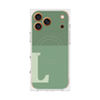 プレミアムスクエアケース with MagSafe［ オリジナル - initial two tone - L green ］