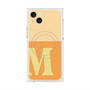 プレミアムスクエアケース with MagSafe［ オリジナル - initial two tone - M orange ］