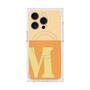 プレミアムスクエアケース with MagSafe［ オリジナル - initial two tone - M orange ］