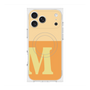 プレミアムスクエアケース with MagSafe［ オリジナル - initial two tone - M orange ］
