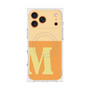 プレミアムスクエアケース with MagSafe［ オリジナル - initial two tone - M orange ］