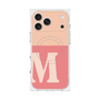 プレミアムスクエアケース with MagSafe［ オリジナル - initial two tone - M pink ］