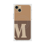 プレミアムスクエアケース with MagSafe［ オリジナル - initial two tone - M brown ］
