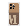 プレミアムスクエアケース with MagSafe［ オリジナル - initial two tone - M brown ］