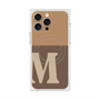 プレミアムスクエアケース with MagSafe［ オリジナル - initial two tone - M brown ］